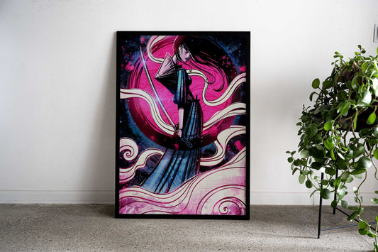 Samurai Woman Asian Style Poster | Wall Art for Home & Office | High-Quality Print - High-Quality Visual Display