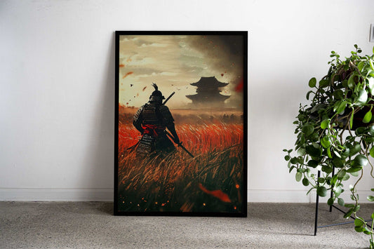 Samurai in Field Asian Style Poster | Wall Art for Home & Office | High-Quality Print - High-Quality Visual Display