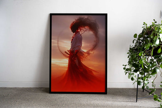 Samurai in Smoke Asian Style Poster | Wall Art for Home & Office | High-Quality Print - High-Quality Visual Display