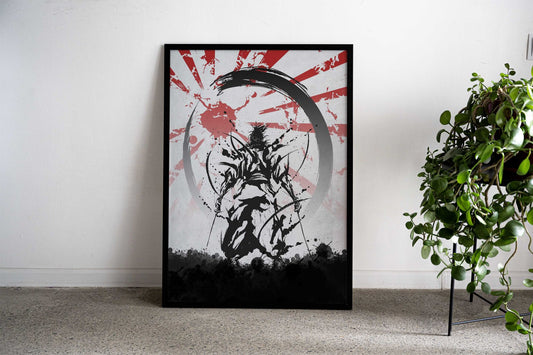 Samurai ink Asian Style Poster | Wall Art for Home & Office | High-Quality Print - High-Quality Visual Display