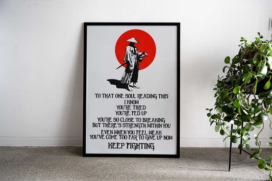 Samurai quote Asian Style Poster | Wall Art for Home & Office | High-Quality Print - High-Quality Visual Display