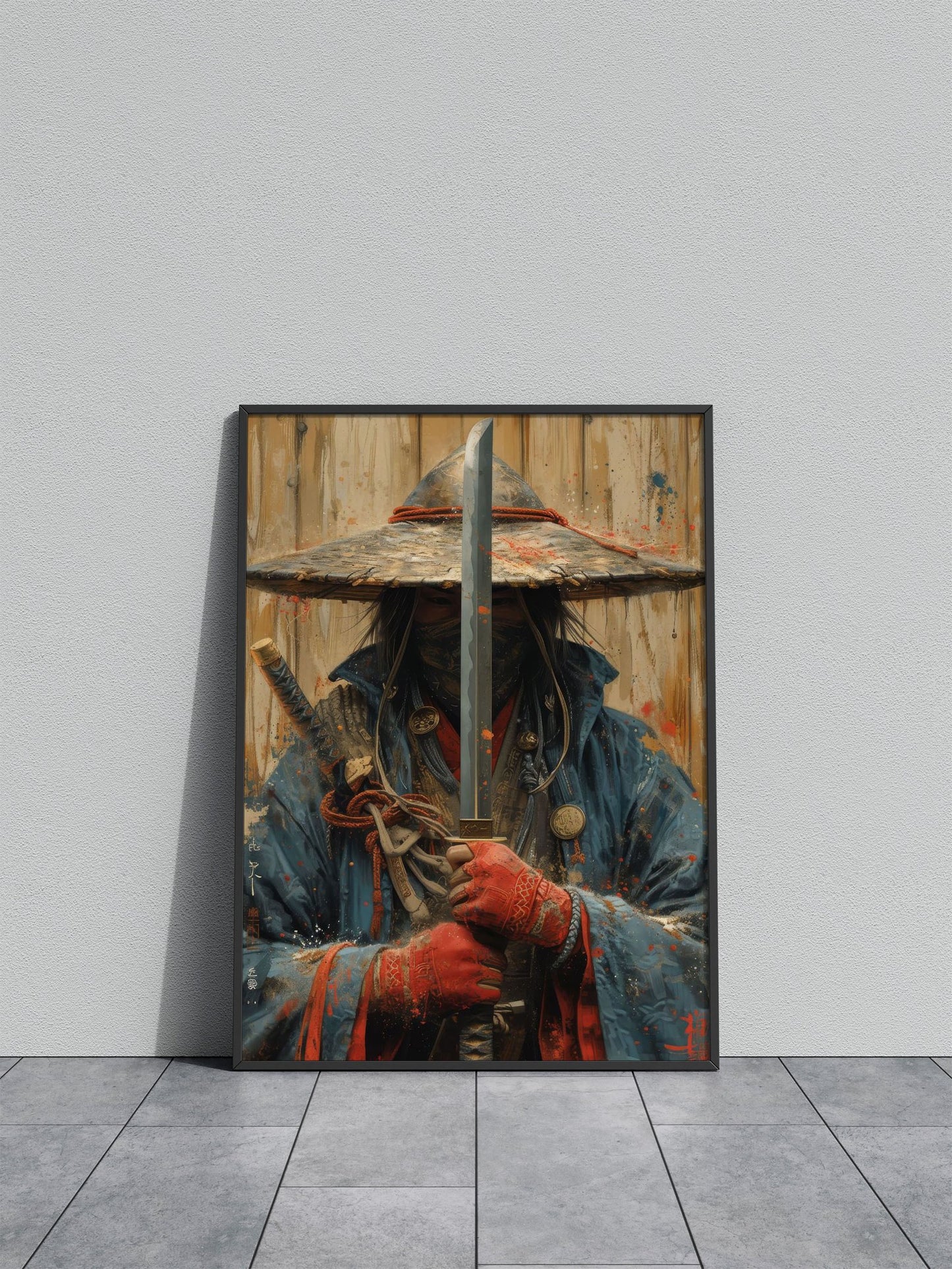 Samurai with a sword Asian Style Poster | Wall Art for Home & Office | High-Quality Print