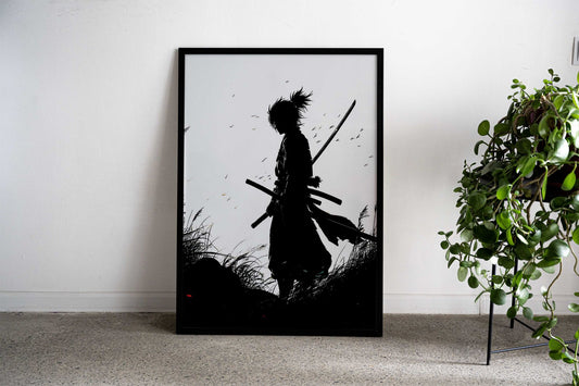 Samurai x Silhouette Asian Style Poster | Wall Art for Home & Office | High-Quality Print - High-Quality Visual Display