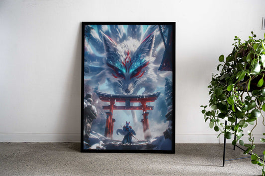 Shrine Guardian Asian Style Poster | Wall Art for Home & Office | High-Quality Print - High-Quality Visual Display