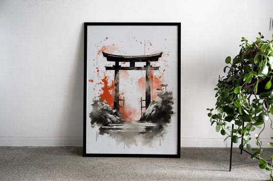 Shrine Japanese landscape Asian Style Poster | Wall Art for Home & Office | High-Quality Print - High-Quality Visual Display