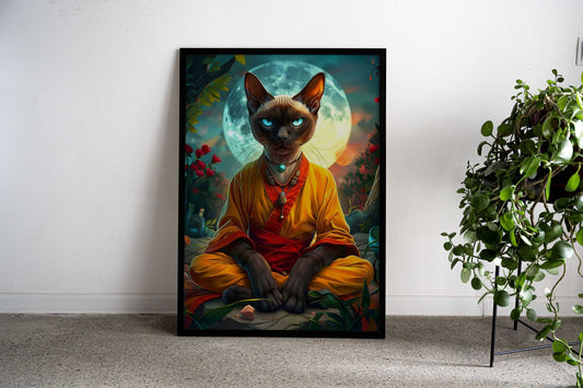 Siamese Cat Mystic Asian Style Poster | Wall Art for Home & Office | High-Quality Print - High-Quality Visual Display