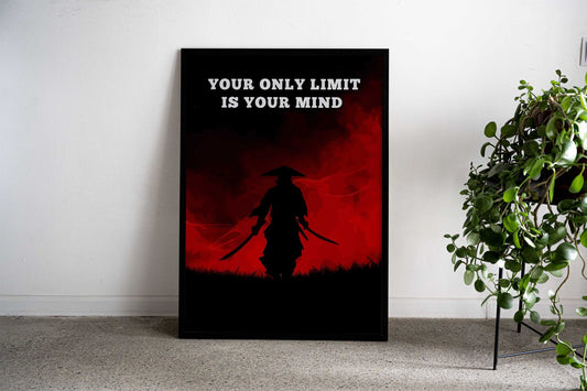 Silhouette of a samurai Asian Style Poster | Wall Art for Home & Office | High-Quality Print - High-Quality Visual Display