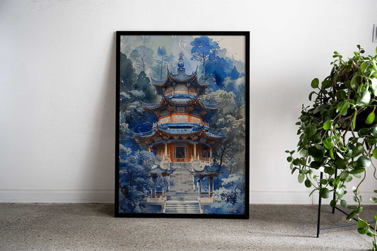 Sipadeng Temple Asian Style Poster | Wall Art for Home & Office | High-Quality Print - High-Quality Visual Display