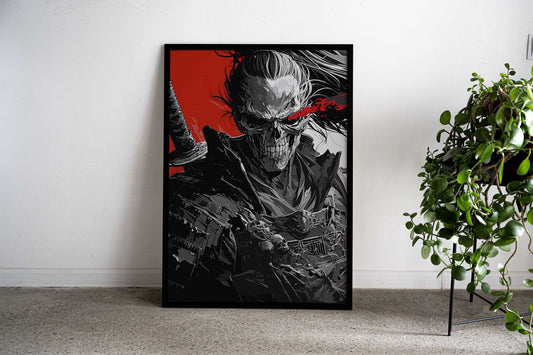 Skeleton Samurai Asian Style Poster | Wall Art for Home & Office | High-Quality Print - High-Quality Visual Display