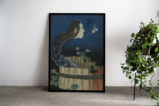 Smoking Edo Style Asian Style Poster | Wall Art for Home & Office | High-Quality Print - High-Quality Visual Display