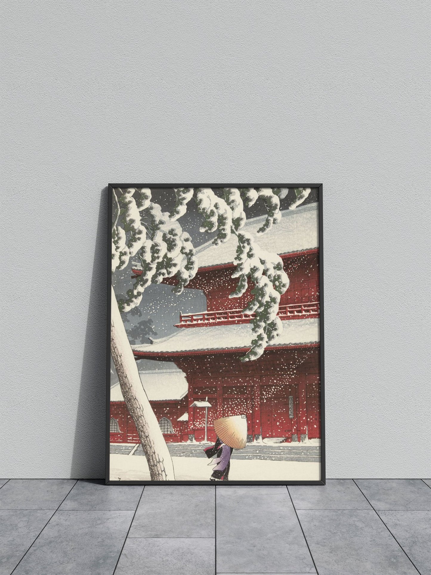 Snowy Temple Gate Asian Style Poster | Wall Art for Home & Office | High-Quality Print - High-Quality Visual Display