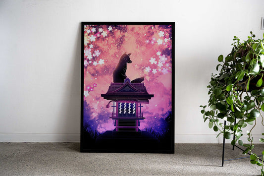 Soul of the Red Fox on Inari Shrine Asian Style Poster | Wall Art for Home & Office | High-Quality Print - High-Quality Visual Display