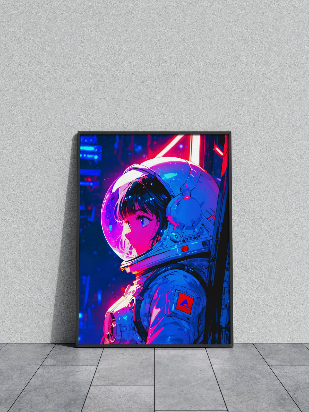Space Girl Asian Style Poster | Wall Art for Home & Office | High-Quality Print - High-Quality Visual Display