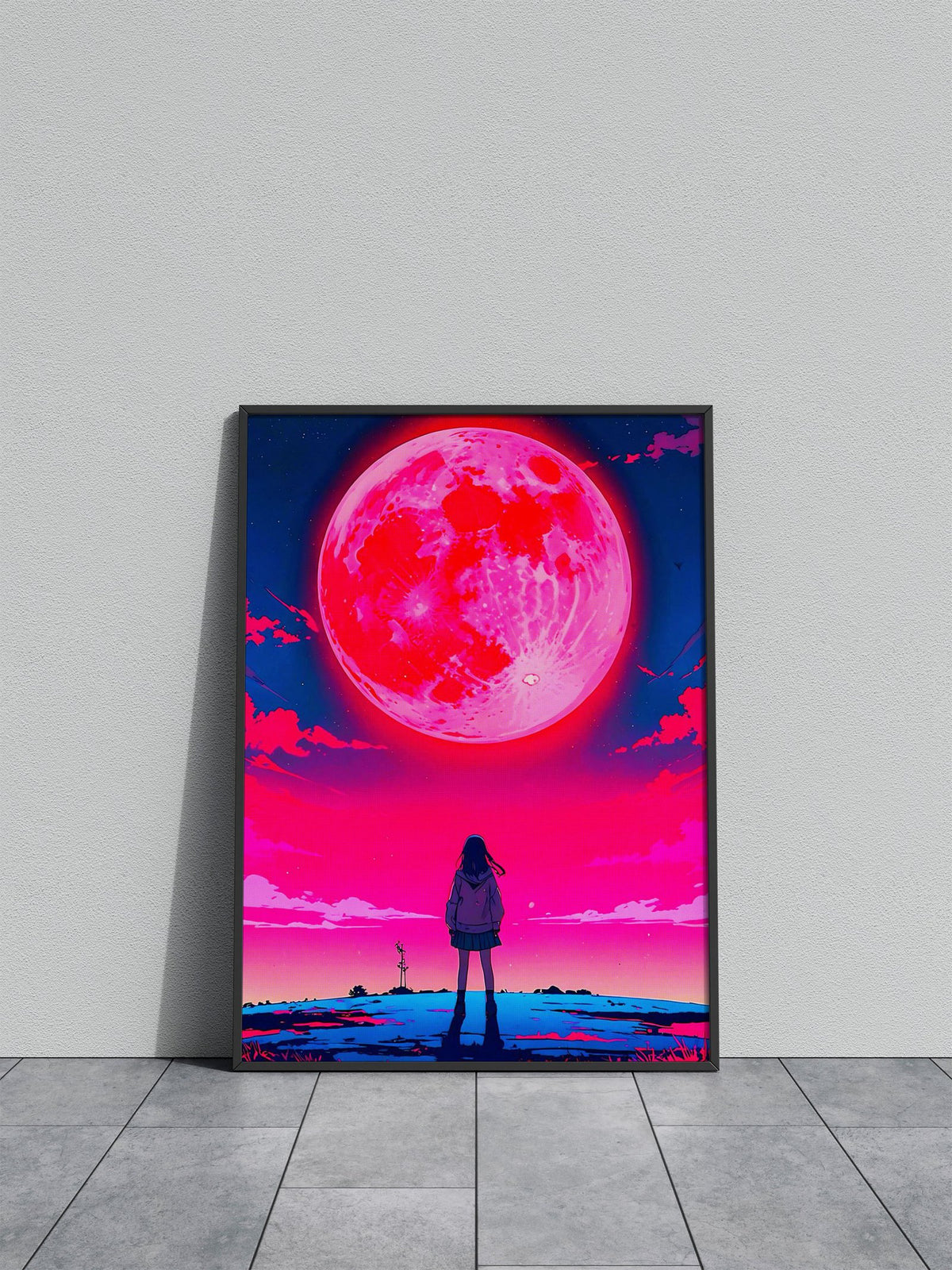 Space Pink Girl Asian Style Poster | Wall Art for Home & Office | High-Quality Print - High-Quality Visual Display