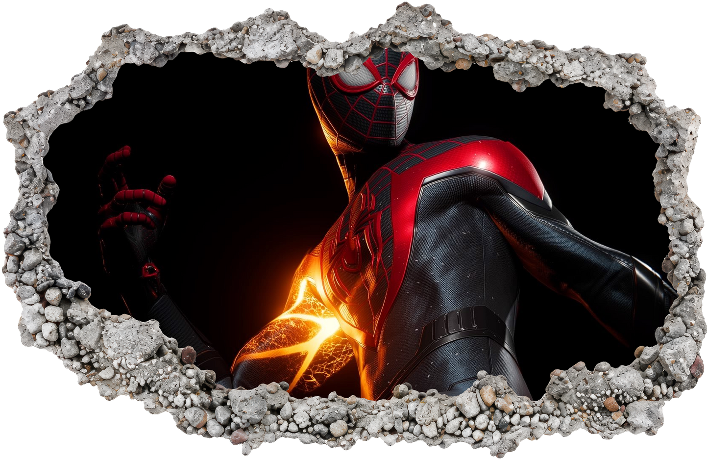 Spider-Man Marvel Superhero 3D Smashed Wall Decal Kids Room Decor 266