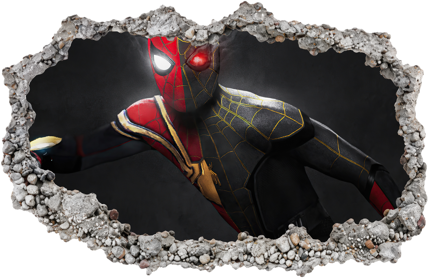 Spider-Man Peter Parker 3D Smashed Wall Decal 3D Effect Sticker 228