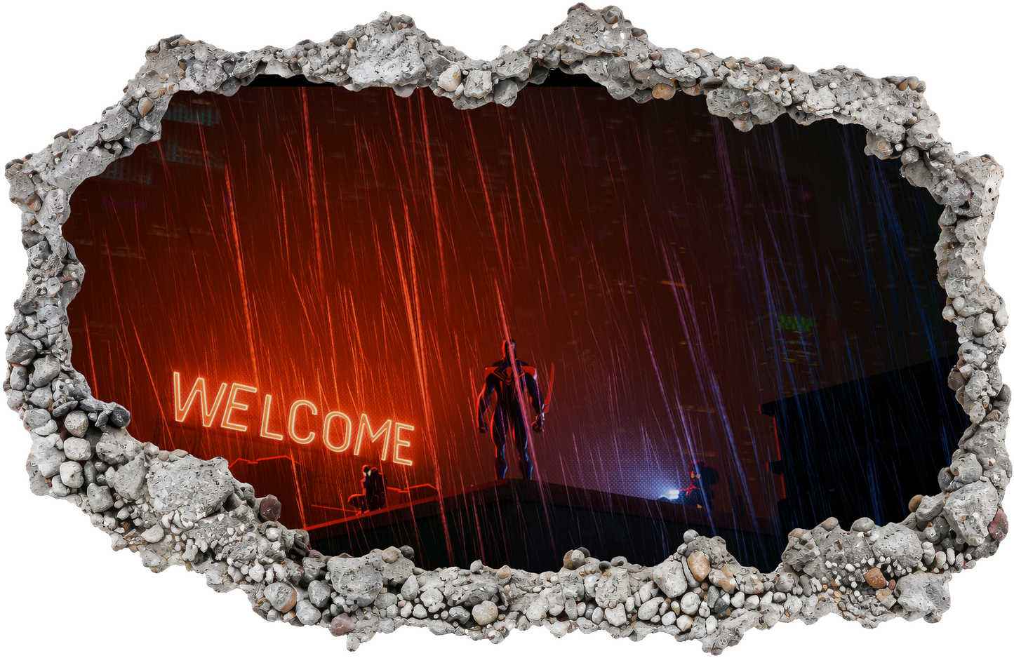 Spider-Man Peter Parker 3D Smashed Wall Decal Smashed Brick Decal 254