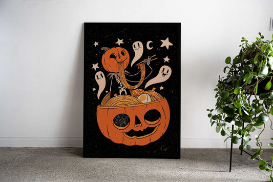 Spooky Ramen Asian Style Poster | Wall Art for Home & Office | High-Quality Print - High-Quality Visual Display
