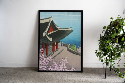 Spring at Botandai Tower Asian Style Poster | Wall Art for Home & Office | High-Quality Print - High-Quality Visual Display