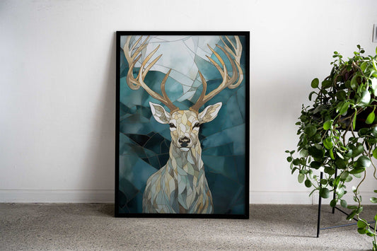 Stag Kintsugi Art Asian Style Poster | Wall Art for Home & Office | High-Quality Print - High-Quality Visual Display