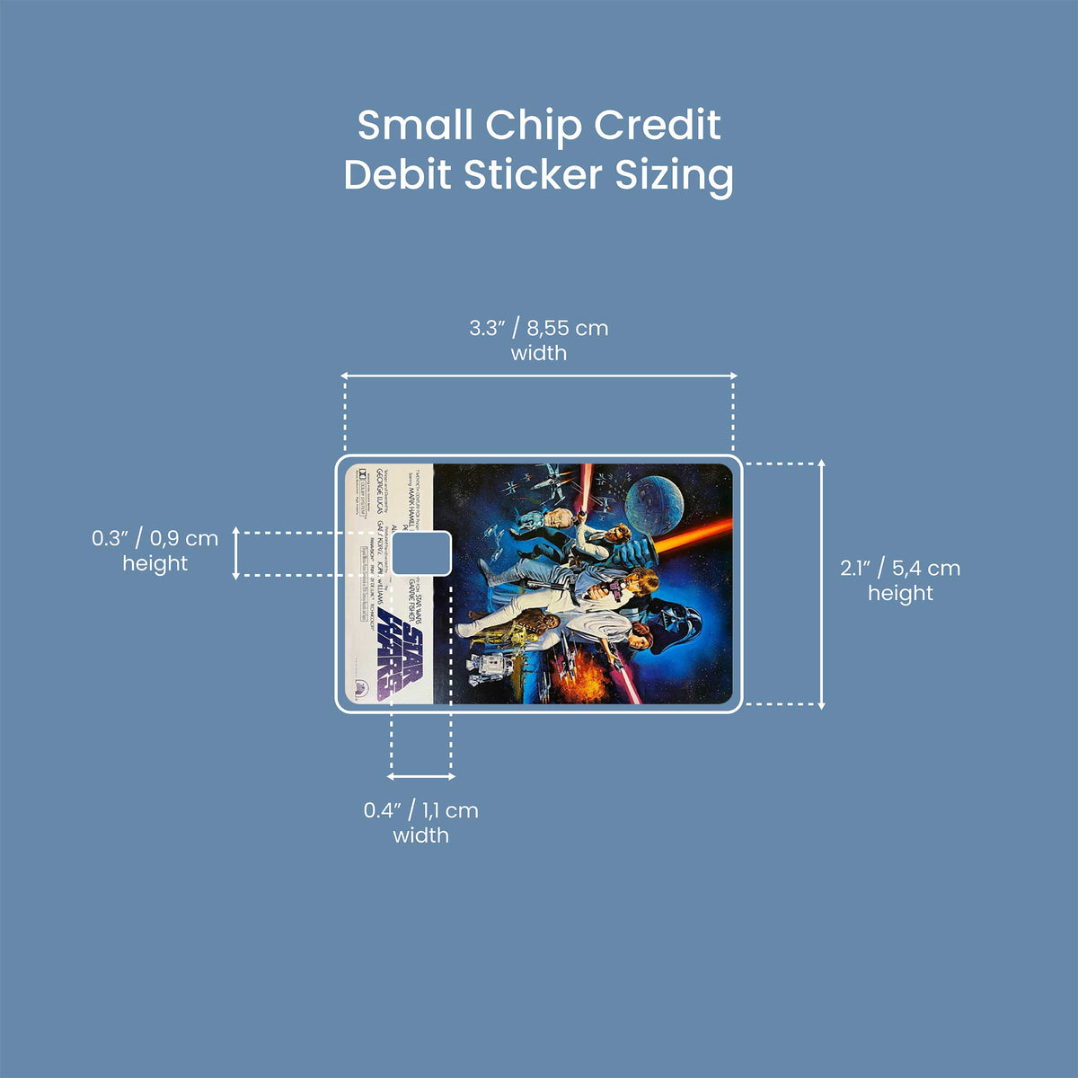 Star Wars Poster - Premium Vinyl Credit Card Skin Cover by Wonderwallsboutique