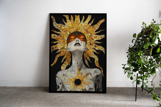Sun Goddess Digital Art Asian Style Poster | Wall Art for Home & Office | High-Quality Print - High-Quality Visual Display