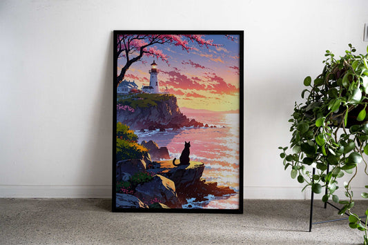 Sunrise Over The Sea Asian Style Poster | Wall Art for Home & Office | High-Quality Print - High-Quality Visual Display