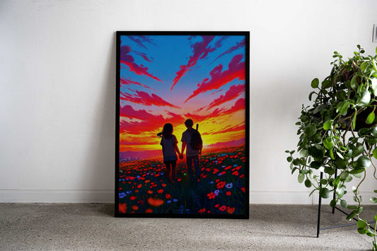 Sunset Moment Asian Style Poster | Wall Art for Home & Office | High-Quality Print - High-Quality Visual Display