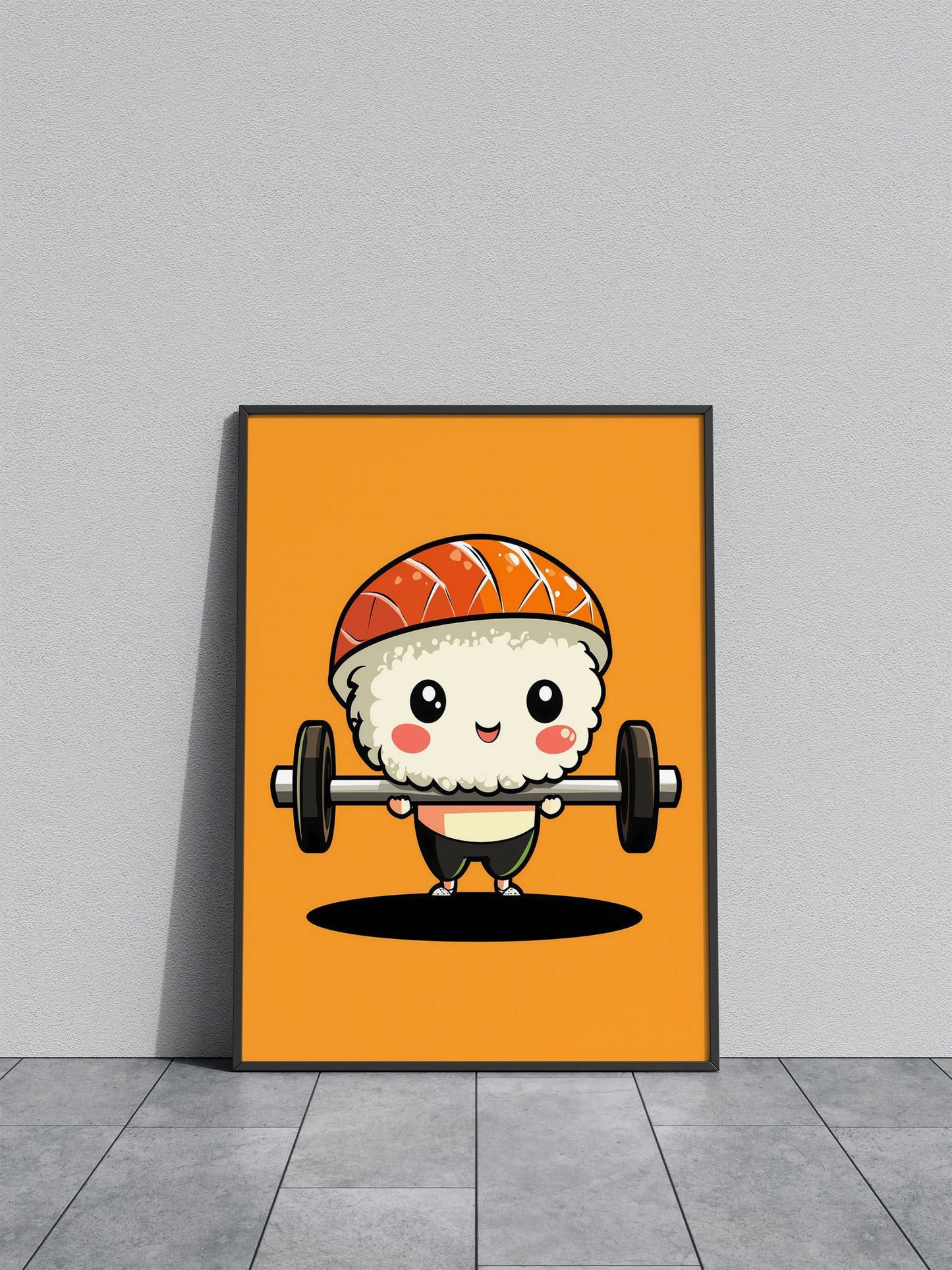 Sushi Lifting Weights Asian Style Poster | Wall Art for Home & Office | High-Quality Print - High-Quality Visual Display