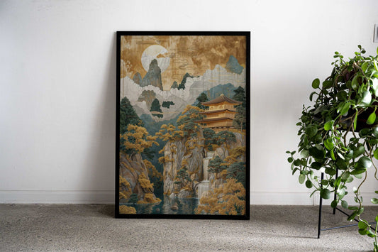 Temple Beauty Asian Style Poster | Wall Art for Home & Office | High-Quality Print - High-Quality Visual Display