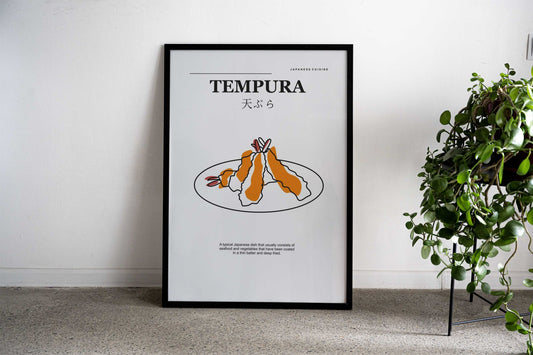 Tempura Illustration Asian Style Poster | Wall Art for Home & Office | High-Quality Print - High-Quality Visual Display
