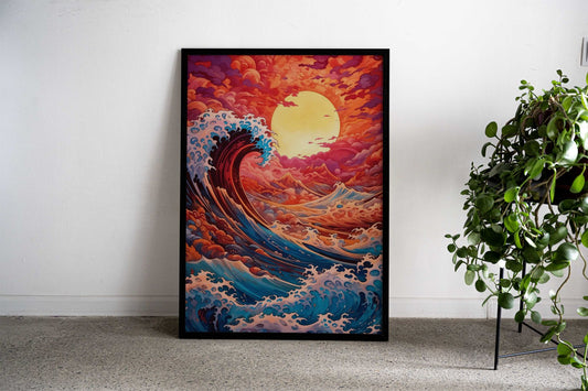 The Great Wave Kanagawa Asian Style Poster | Wall Art for Home & Office | High-Quality Print - High-Quality Visual Display