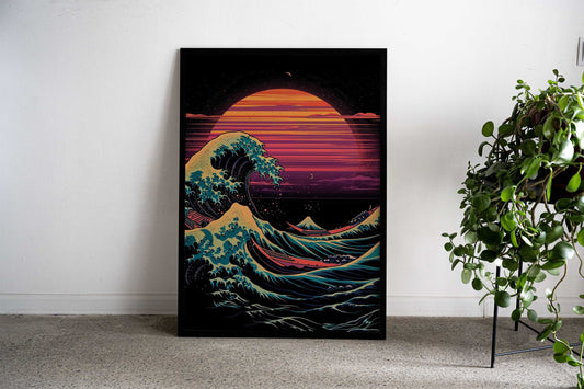 The Great Wave Retro Asian Style Poster | Wall Art for Home & Office | High-Quality Print - High-Quality Visual Display