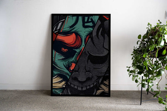 The Oni Mask Asian Style Poster | Wall Art for Home & Office | High-Quality Print - High-Quality Visual Display
