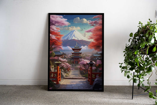 The Road To Fuji Asian Style Poster | Wall Art for Home & Office | High-Quality Print - High-Quality Visual Display
