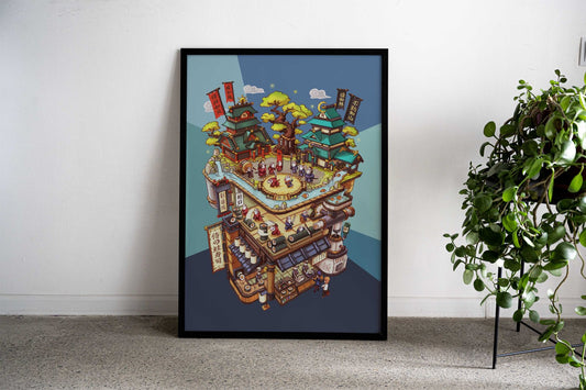 The Samurai Salmon Sushi Asian Style Poster | Wall Art for Home & Office | High-Quality Print - High-Quality Visual Display