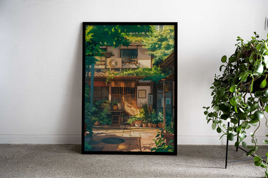 The Sunlit House Asian Style Poster | Wall Art for Home & Office | High-Quality Print - High-Quality Visual Display