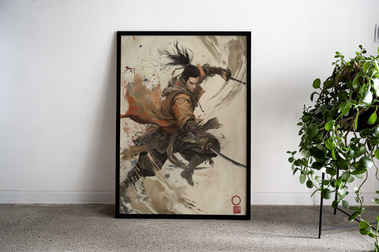 The Wolf Samurai Asian Style Poster | Wall Art for Home & Office | High-Quality Print - High-Quality Visual Display