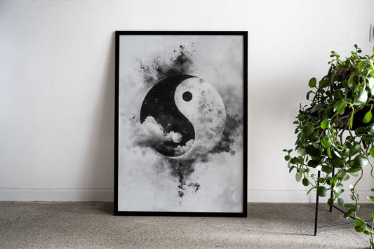 The Yin Yang Clouds Asian Style Poster | Wall Art for Home & Office | High-Quality Print - High-Quality Visual Display