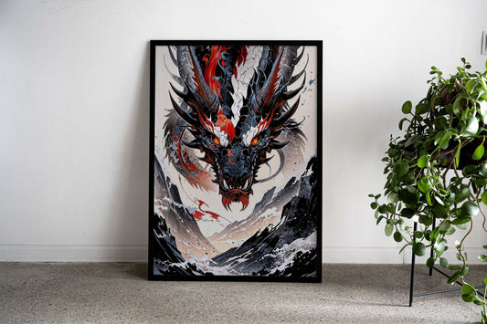 The dragon flight Asian Style Poster | Wall Art for Home & Office | High-Quality Print - High-Quality Visual Display