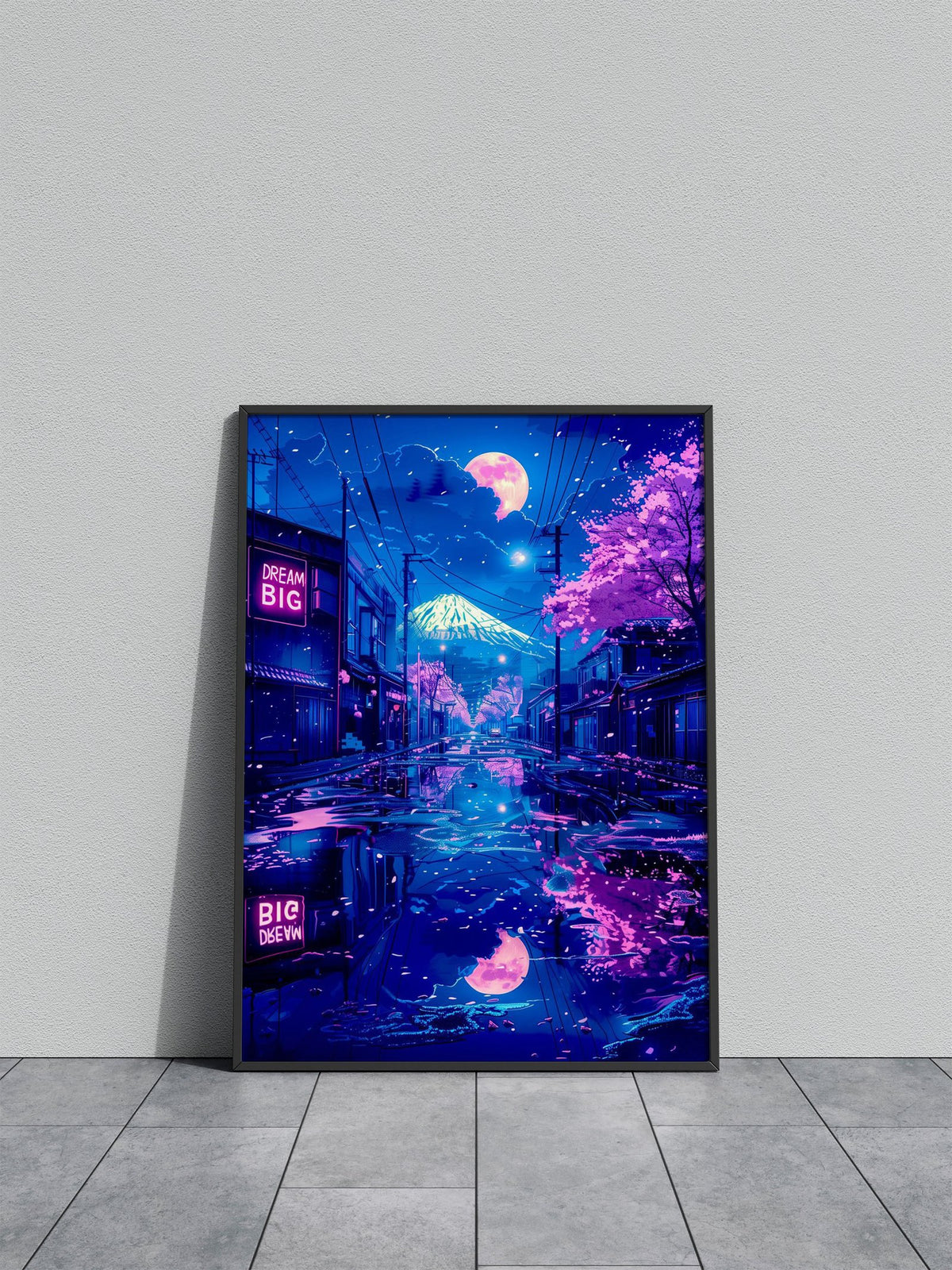 Tokyo anime aesthetic moon Asian Style Poster | Wall Art for Home & Office | High-Quality Print - High-Quality Visual Display