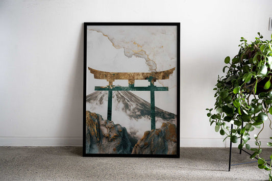 Tori Gate Gold Decor Asian Style Poster | Wall Art for Home & Office | High-Quality Print - High-Quality Visual Display
