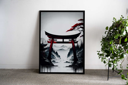 Torii Gate Japanese Art Asian Style Poster | Wall Art for Home & Office | High-Quality Print - High-Quality Visual Display
