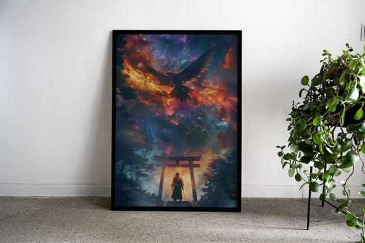 Torii Gate Phoenix Asian Style Poster | Wall Art for Home & Office | High-Quality Print - High-Quality Visual Display