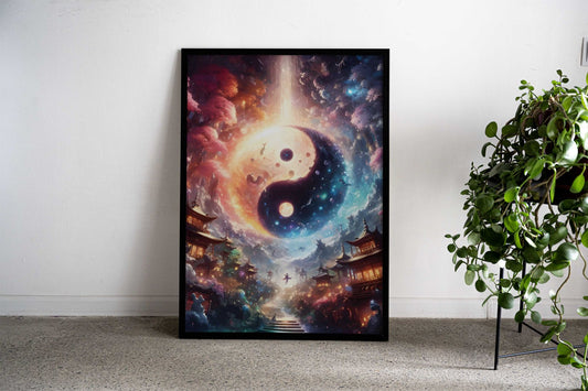 Torii Gate Yin and Yang Asian Style Poster | Wall Art for Home & Office | High-Quality Print - High-Quality Visual Display