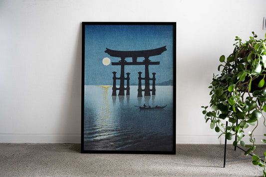 Torii Gate at Miyajima Asian Style Poster | Wall Art for Home & Office | High-Quality Print - High-Quality Visual Display