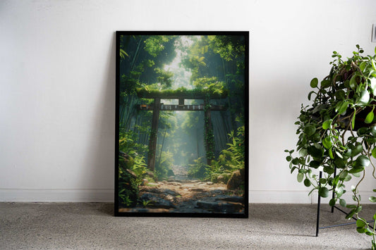 Torri Gate Forest Gateway Asian Style Poster | Wall Art for Home & Office | High-Quality Print - High-Quality Visual Display