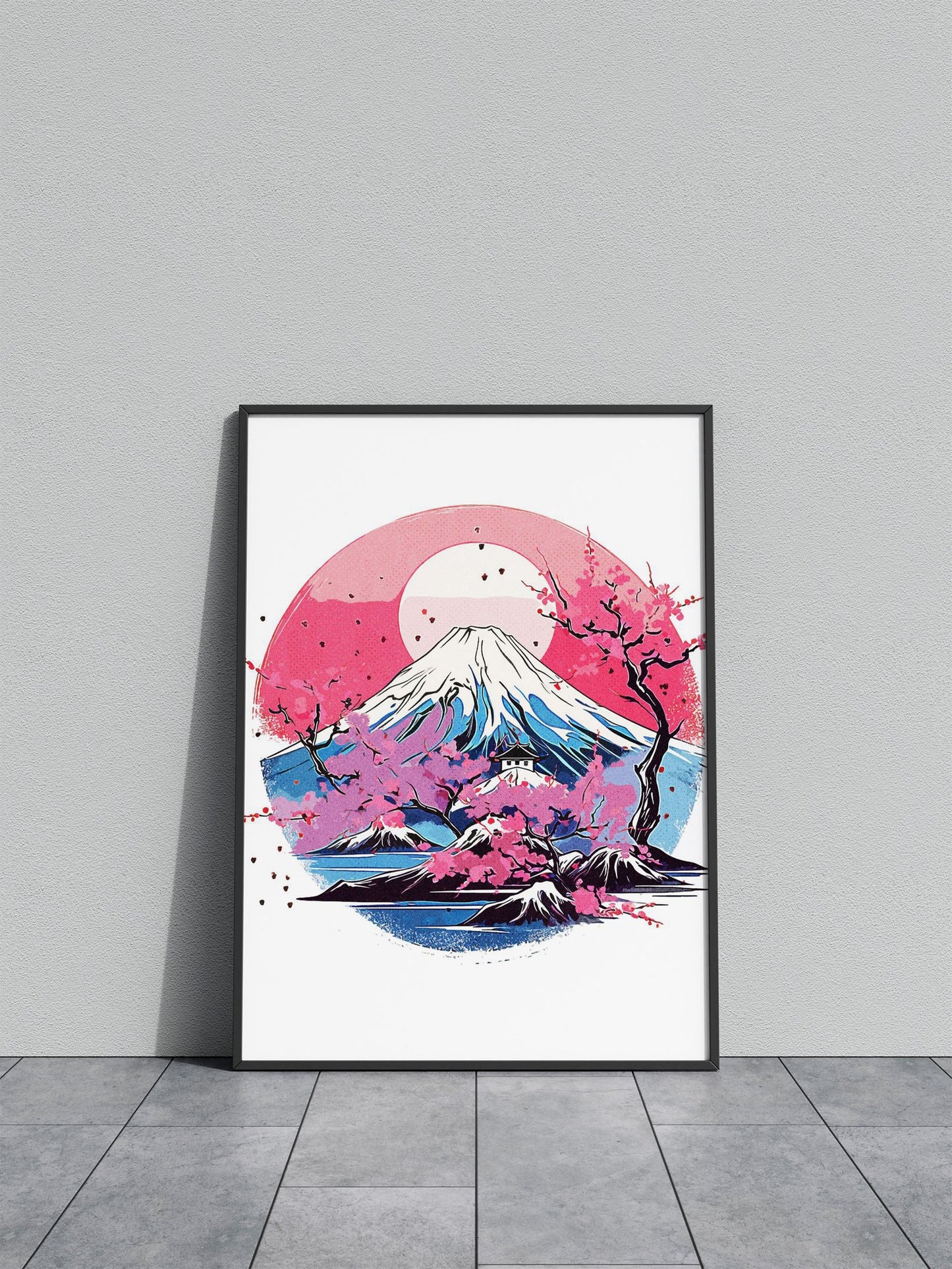 Traditional Mount Fuji Asian Style Poster | Wall Art for Home & Office | High-Quality Print - High-Quality Visual Display