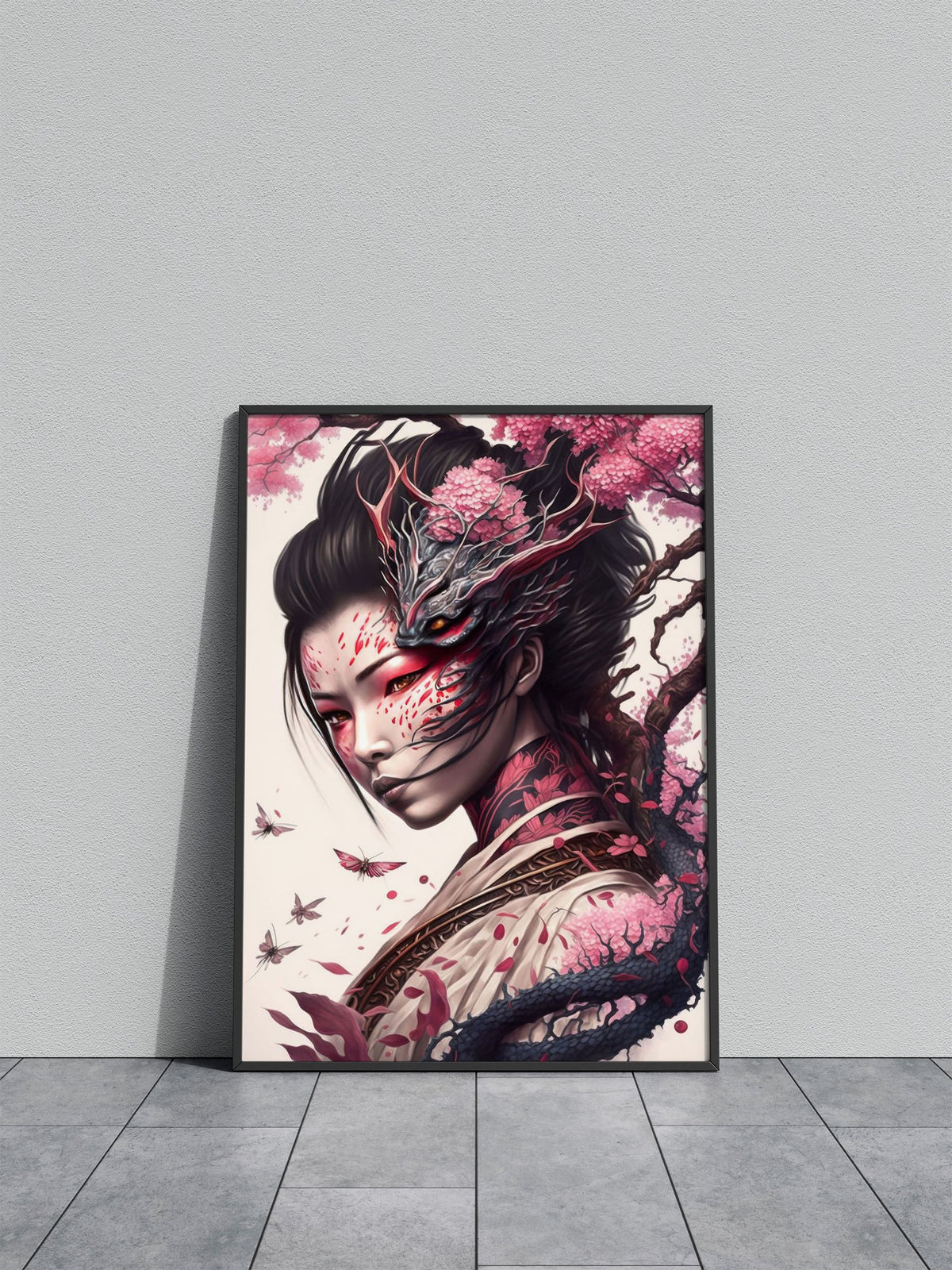 Transfor geisha dragon Asian Style Poster | Wall Art for Home & Office | High-Quality Print - High-Quality Visual Display