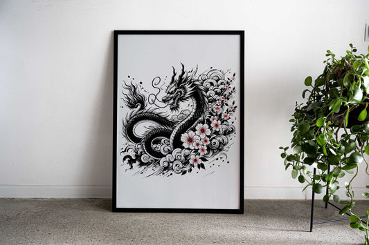 Ukiyo e Blue Mount Fuji Asian Style Poster | Wall Art for Home & Office | High-Quality Print - High-Quality Visual Display